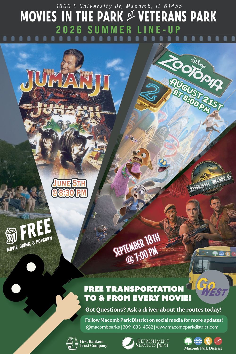 Movies in the park - Main flier 1