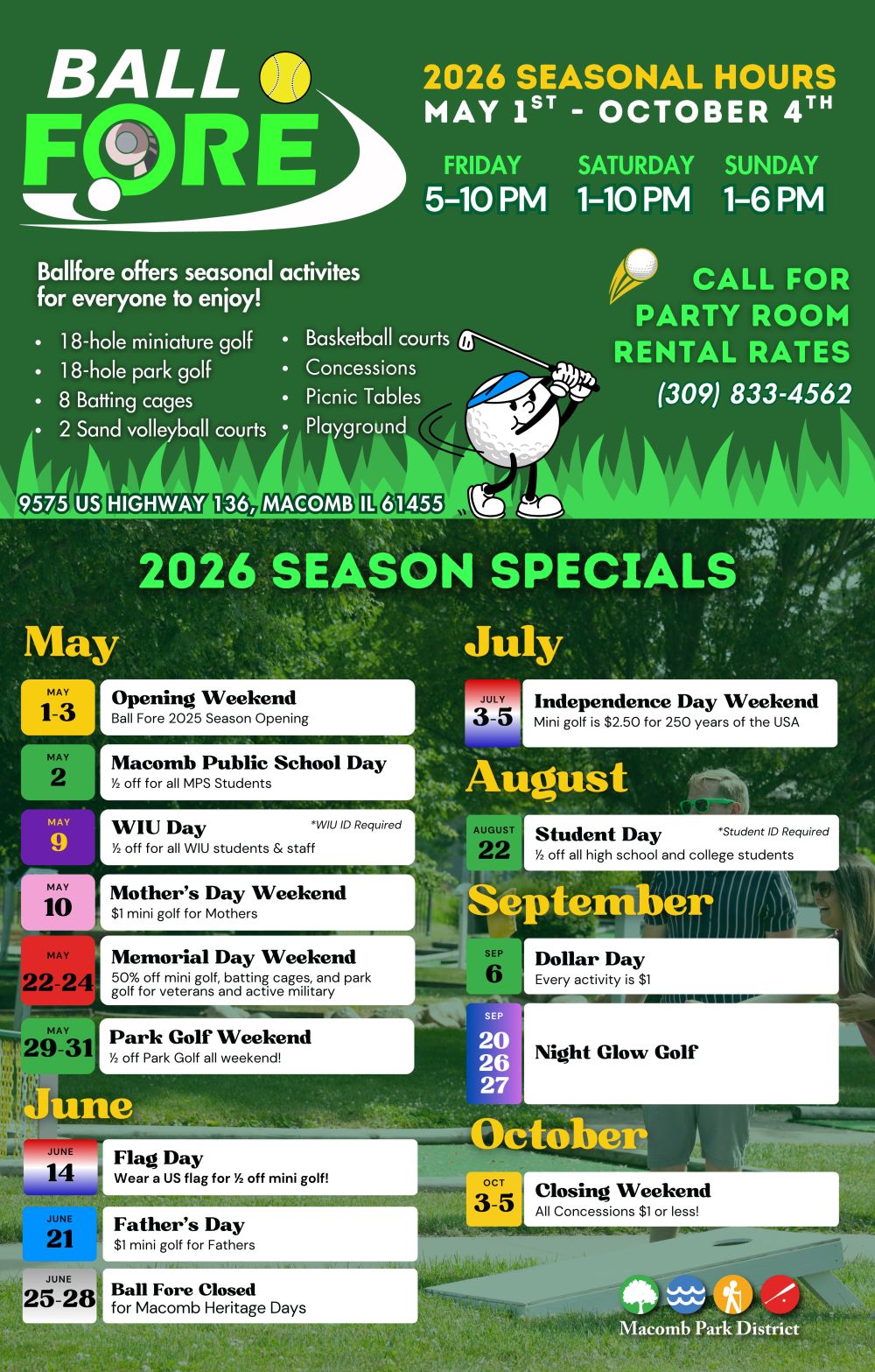 Ball Fore 2026 Specials